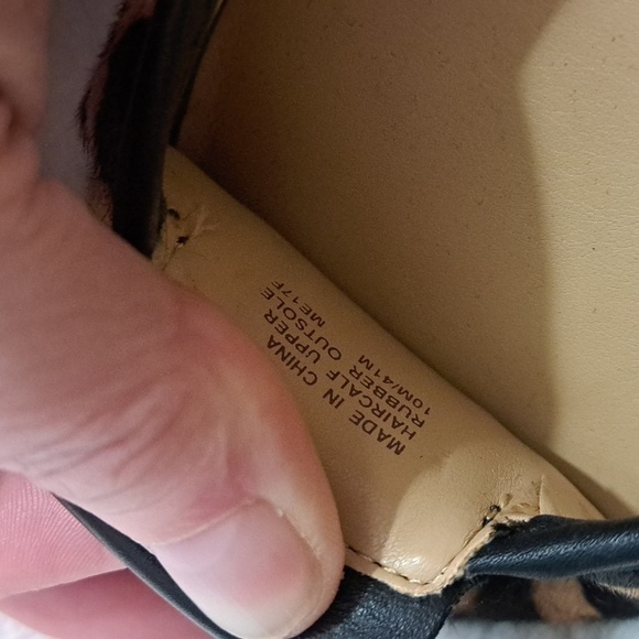 Michael Kors Half Calf Animal Print Leather-Trimmed Leopard FlatsWomens Size 10M - Picture 9 of 9